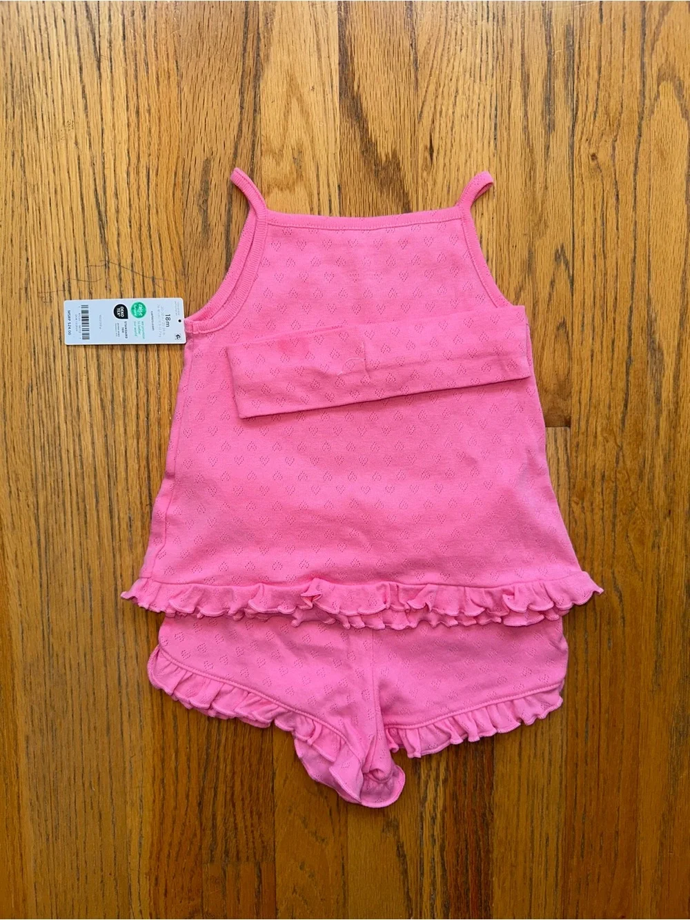 Carter's Pink Girl's Tank Top & Shorts Matching Set